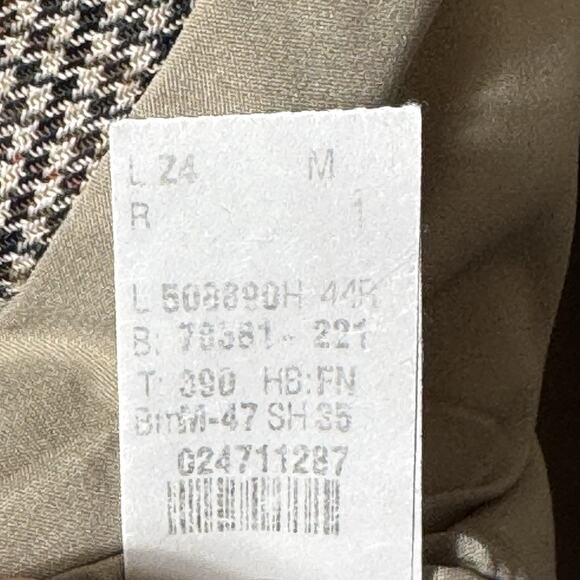 Vintage Lauren Ralph Lauren Blazer 44R Wool Houndstooth Windowpane Sport Coat - Picture 11 of 16